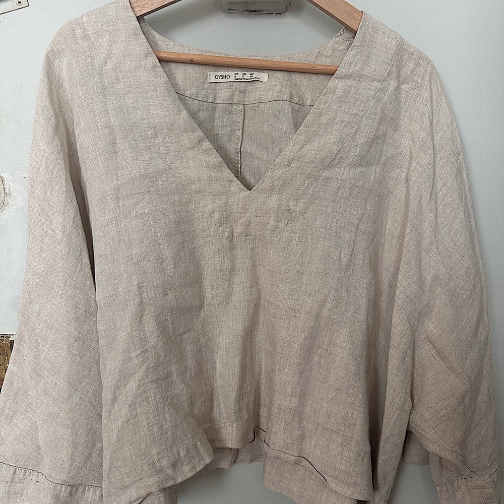 Oysho Linen Top in Size S
